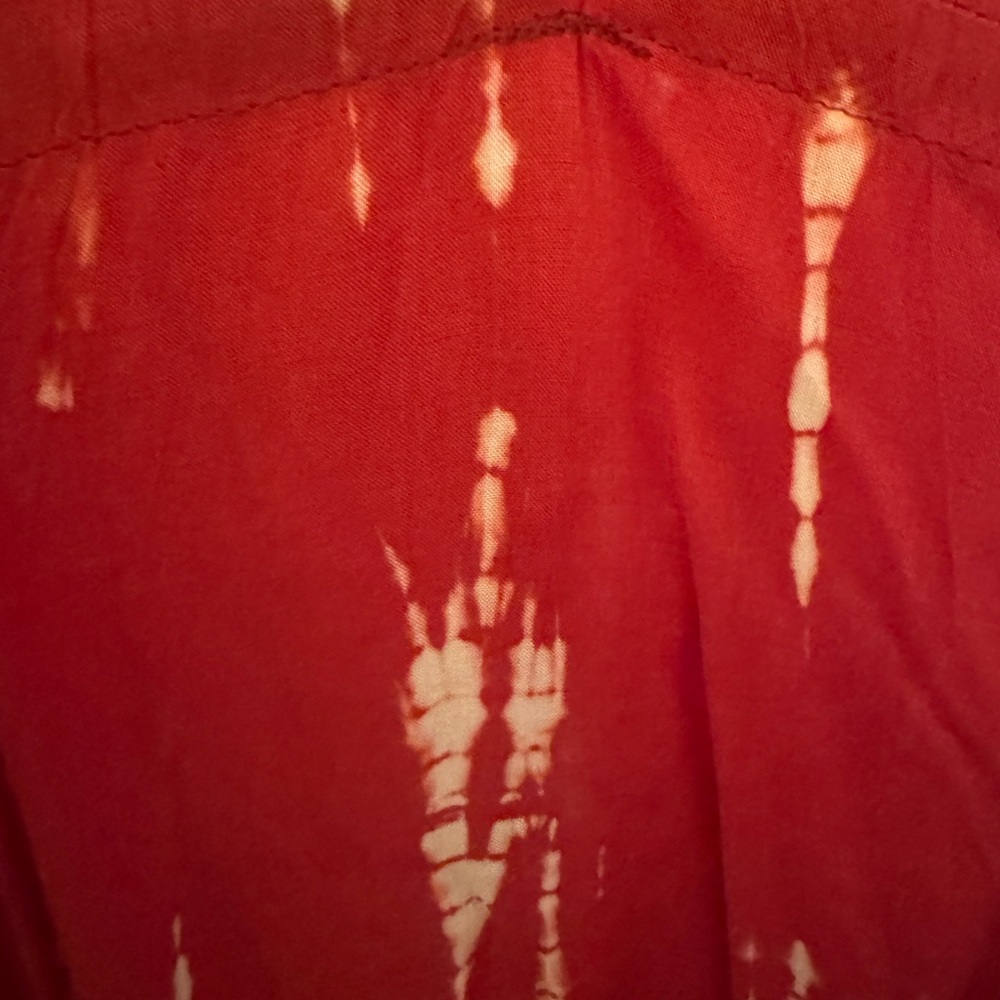 Red Tie-Dye Top